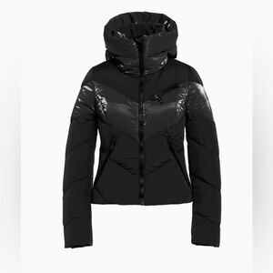 Goldbergh Ski Jacket Black Geometric Moraine Waterproof Down US 6